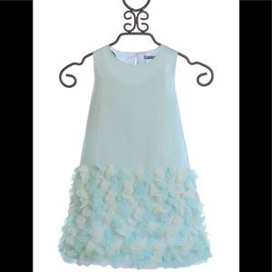 Girls Mint Green Low Petals Mayoral Dress
